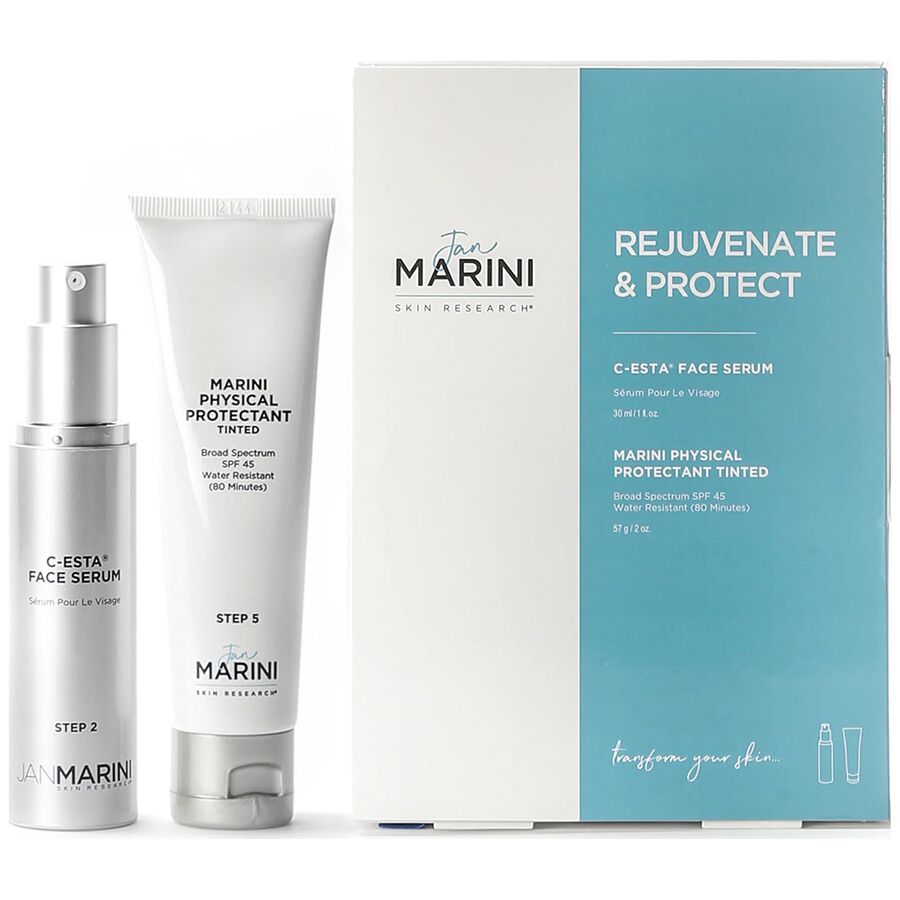 Jan Marini Rejuvenate & Protect Kit C-ESTA Serum 30ml + Physical Protectant Tinted SPF 45 - 57g