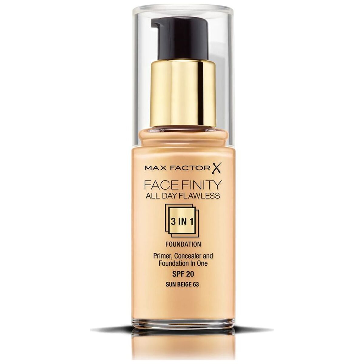 Max Factor Facefinity All Day Flawless 3 In 1 Foundation 63 Sun Beige 30ml